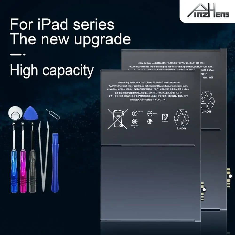 image-PINZHENG Tablet Battery For iPad 6 Air 2 A1566 For iPad 5 Air 1 A1474 A1475 A1893 10.2 Mini 2 3 4 5 Pro 9.7 10.5 11 12.9 Battery