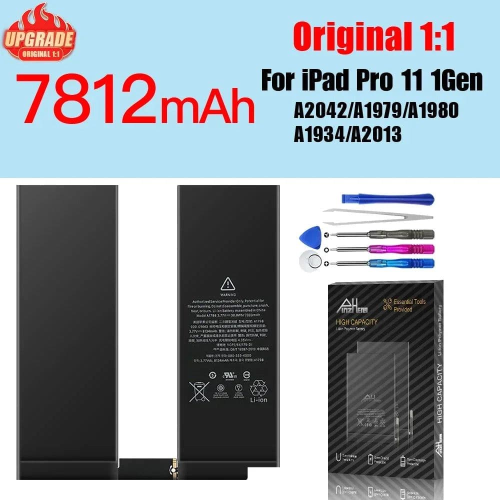 image-PINZHENG Tablet Battery For iPad 6 Air 2 A1566 For iPad 5 Air 1 A1474 A1475 A1893 10.2 Mini 2 3 4 5 Pro 9.7 10.5 11 12.9 Battery