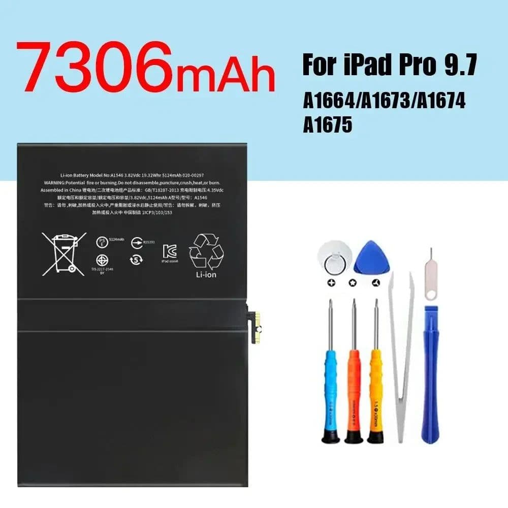 image-PINZHENG Tablet Battery For iPad 6 Air 2 A1566 For iPad 5 Air 1 A1474 A1475 A1893 10.2 Mini 2 3 4 5 Pro 9.7 10.5 11 12.9 Battery