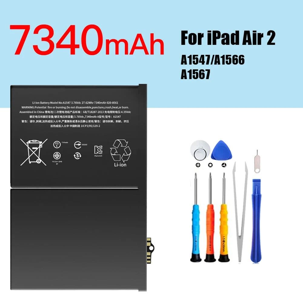 image-PINZHENG Tablet Battery For iPad 6 Air 2 A1566 For iPad 5 Air 1 A1474 A1475 A1893 10.2 Mini 2 3 4 5 Pro 9.7 10.5 11 12.9 Battery