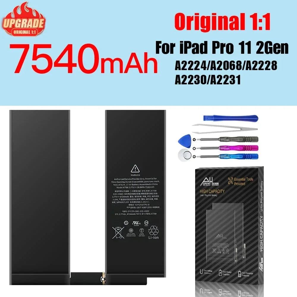 image-PINZHENG Tablet Battery For iPad 6 Air 2 A1566 For iPad 5 Air 1 A1474 A1475 A1893 10.2 Mini 2 3 4 5 Pro 9.7 10.5 11 12.9 Battery