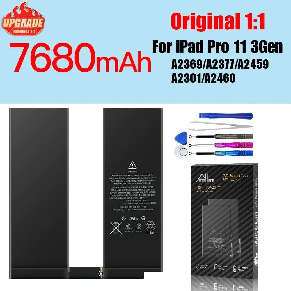 image-PINZHENG Tablet Battery For iPad 6 Air 2 A1566 For iPad 5 Air 1 A1474 A1475 A1893 10.2 Mini 2 3 4 5 Pro 9.7 10.5 11 12.9 Battery