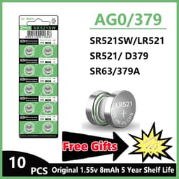 image-5-50PCS LR521 AG0 Button Batteries SR521SW 379A 379 179 D379 SR63 1.5V Alkaline Button Cell Battery for Calculators Watches Toy