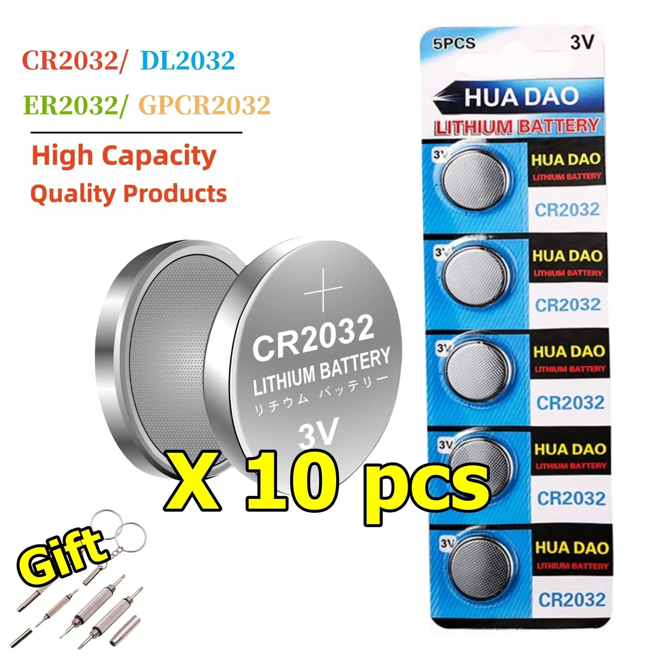image-2-50PCS 240mAh CR2032 5004LC CR 2032 3V Lithium Coin Cell Battery, Watch Toys Electronics Car Key Button Batteries Long Lasting
