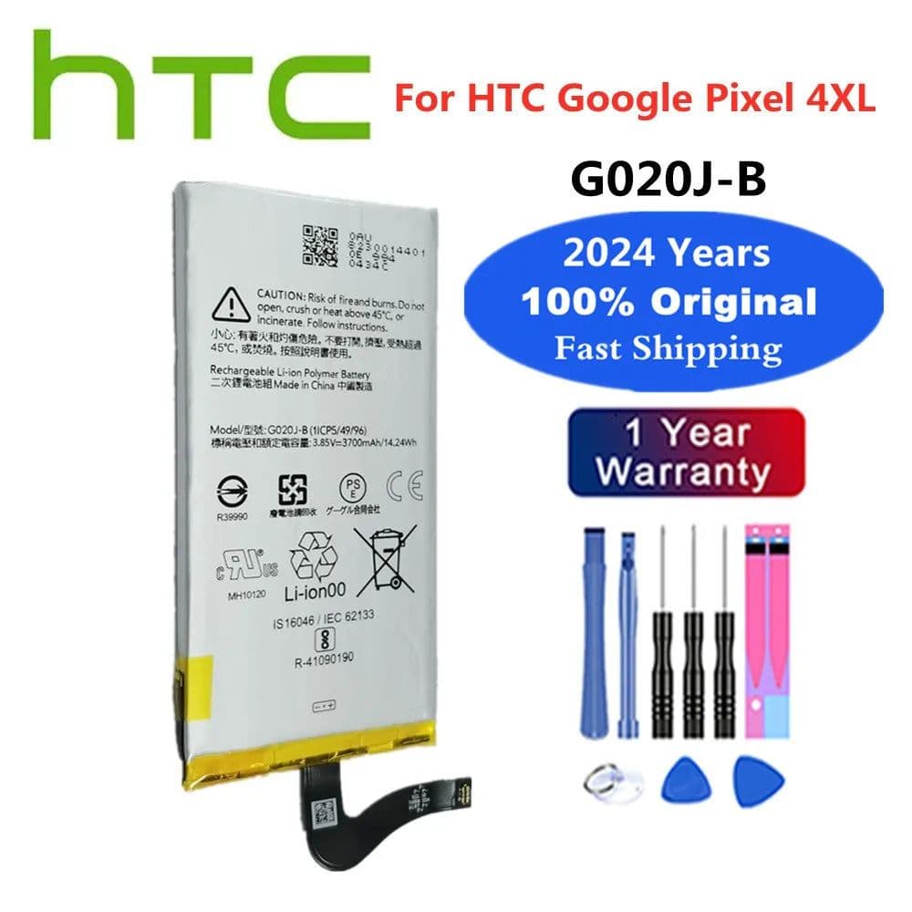 image-2024 Years 3700mAh G020J-B Original Phone Battery For HTC Google Pixel 4 XL 4XL Pixel4 XL Battery Bateria Batteries + Tools
