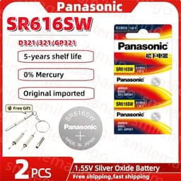 image-Panasonic SR616SW 1.55V button battery is suitable for the Sky King Fiat Omega CK Longines Jialan Rossini Silver oxide battery