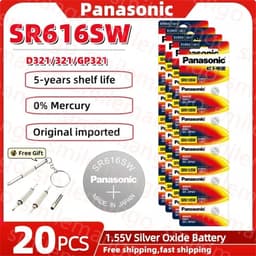image-Panasonic SR616SW 1.55V button battery is suitable for the Sky King Fiat Omega CK Longines Jialan Rossini Silver oxide battery