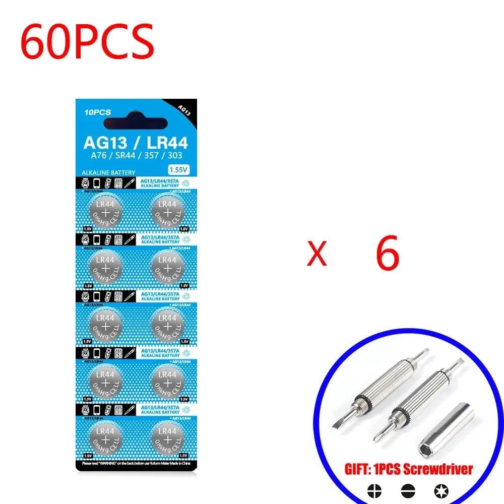 image-40-200PCS AG13 LR44 Alkaline Battery A76 357 357A LR1154 SR44 1.55V For Watch Calculator Car Key Remote Clock Button Coin Cell