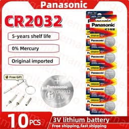 image-Original Panasonic 2-50PCS CR2032 3V Lithium Battery DL2032 BR2032 5004LC 2032 for watch, toys, car key, Calculator +screwdriver
