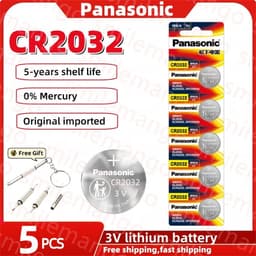 image-Original Panasonic 2-50PCS CR2032 3V Lithium Battery DL2032 BR2032 5004LC 2032 for watch, toys, car key, Calculator +screwdriver