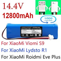 image-Original Genuine 12800mAh For XiaoMi Lydsto R1 Rechargeable Li-ion Battery Robot Vacuum Cleaner R1 Battery Pack with Capacity