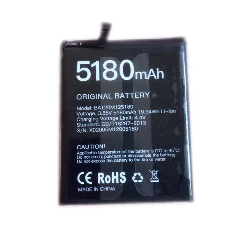 image-Battery for Doogee S58 Pro Original Batteria 5180mAh with Tracking Number Cell Phone Accessories