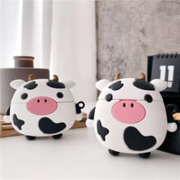image-Cartoon Sitting Cow Headphone Cover Protective Shell