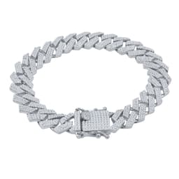 image-JORVIK 12MM CZ BRASS ROSE GOLD ICED OUT BRACELET I 963455