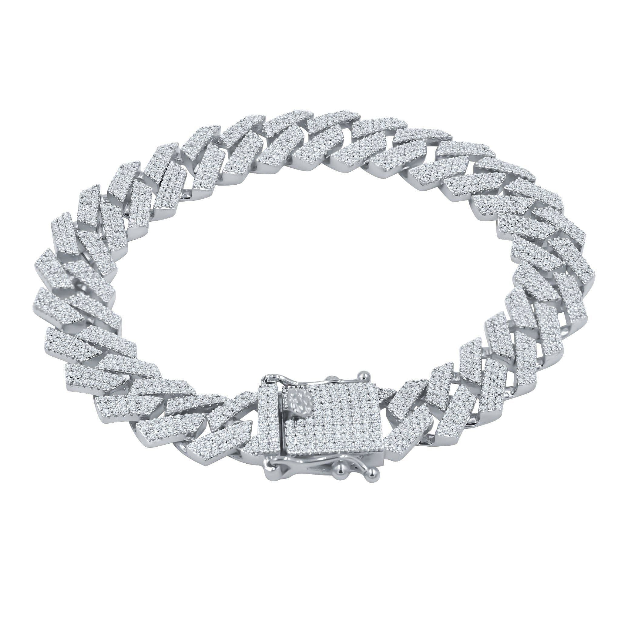 image-JORVIK 12MM CZ BRASS ROSE GOLD ICED OUT BRACELET I 963455