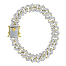 image-JORVIK 12MM CZ BRASS ROSE GOLD ICED OUT BRACELET I 963455