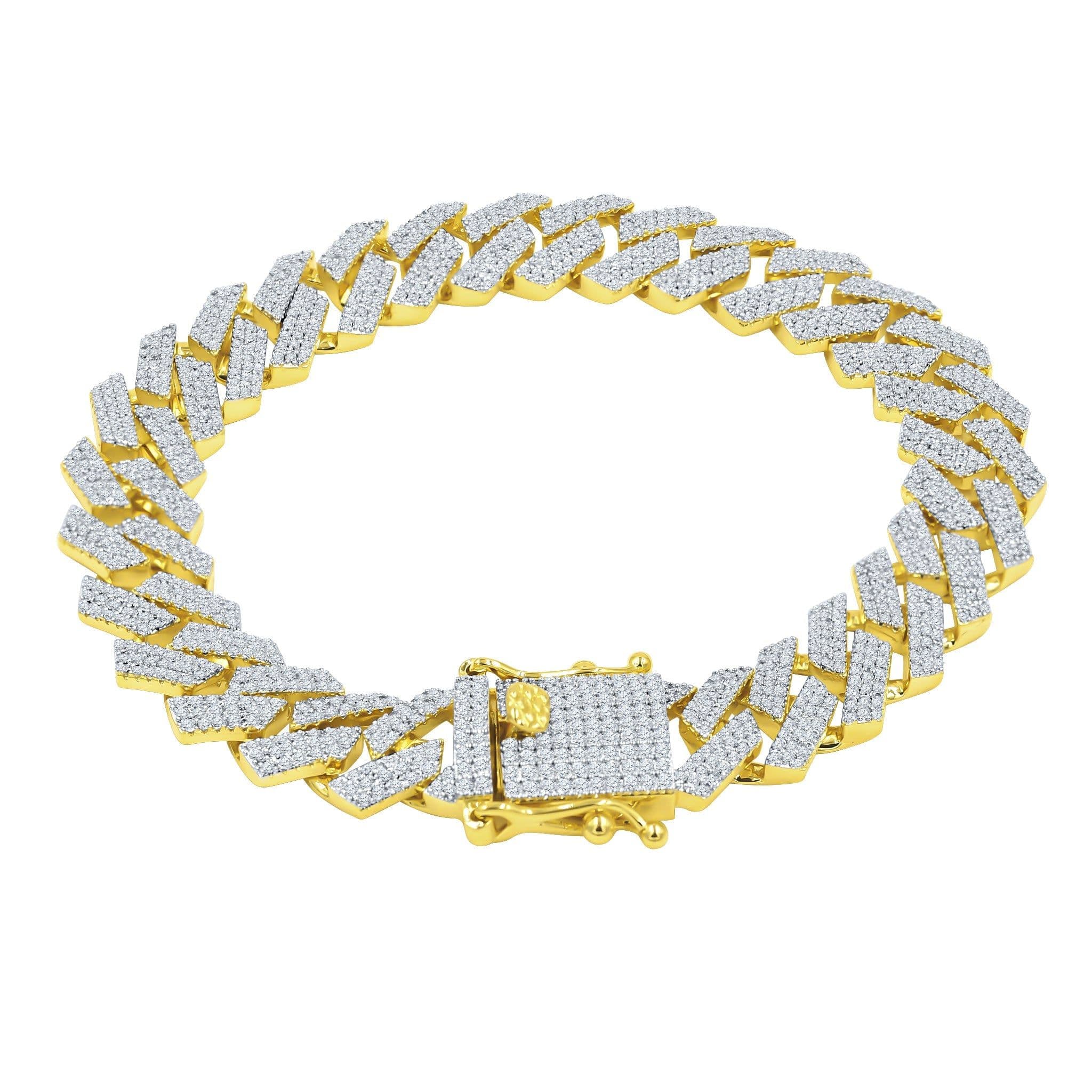 image-JORVIK 12MM CZ BRASS ROSE GOLD ICED OUT BRACELET I 963455