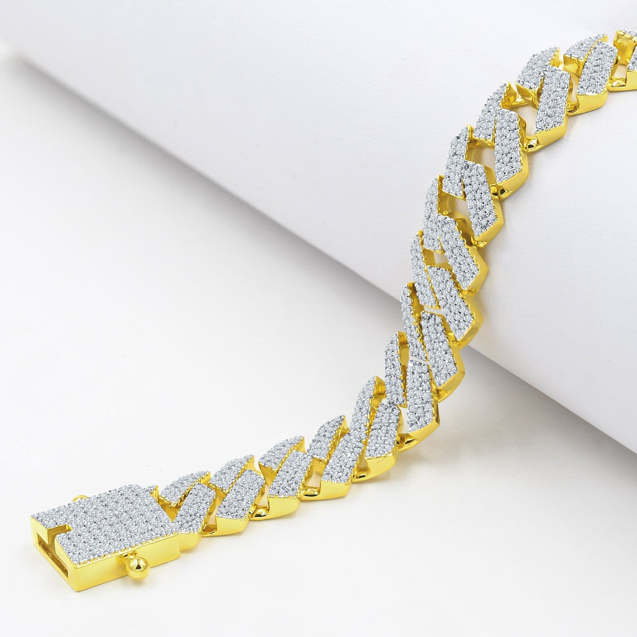 image-JORVIK 12MM CZ BRASS ROSE GOLD ICED OUT BRACELET I 963455