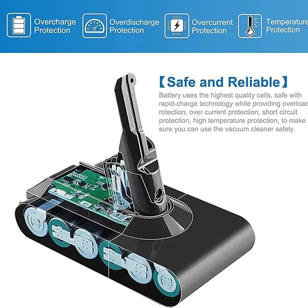image-21.6V Batterie for Dyson V6 V7 V8 Series SV12 DC62 SV11 sv10 Handheld Vacuum Cleaner battery Rechargeable Battery V8 Fluffy YH5