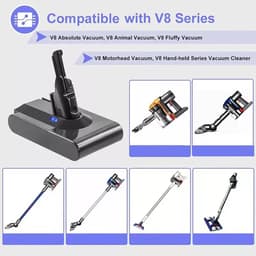 image-21.6V Batterie for Dyson V6 V7 V8 Series SV12 DC62 SV11 sv10 Handheld Vacuum Cleaner battery Rechargeable Battery V8 Fluffy YH5
