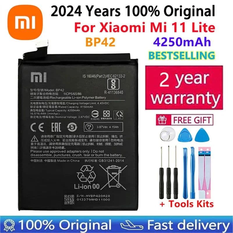 image-2024 Years Original Battery BP42 BM4X BM55 For Xiaomi Mi 11 Mi11 Lite / Xiaomi11 / Xiaomi11 Pro / Xiaomi11 Ultra Phone Batteries