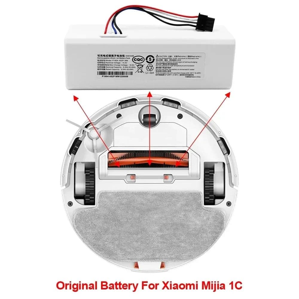 image-14.4V 9800Mah P1904-4S1P-MM Xiaomi Mi Jia 1C STYTJ01ZHM Robot Vacuum Cleaner Accessories Original Part
