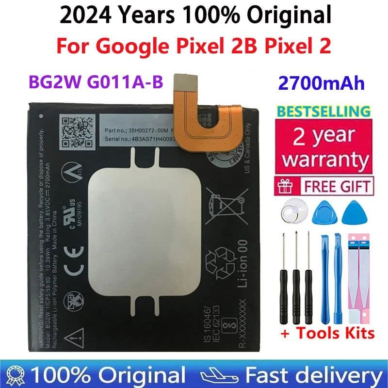 image-100% Original New Battery For HTC GOOGLE 2 2B PIXEL 3 Pixel3 XL 3XL 4XL Pixel4 XL PIXEL 4 4A 5A 5 5G 6 Pro Nexus S1 Batteries
