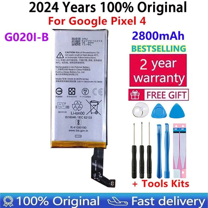 image-100% Original New Battery For HTC GOOGLE 2 2B PIXEL 3 Pixel3 XL 3XL 4XL Pixel4 XL PIXEL 4 4A 5A 5 5G 6 Pro Nexus S1 Batteries