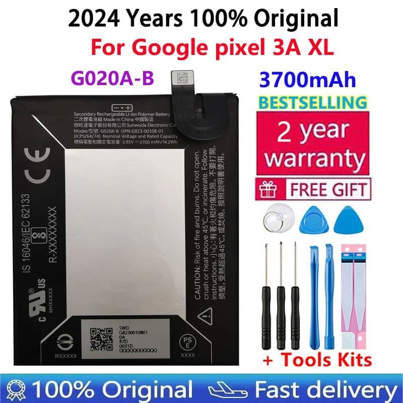 image-100% Original New Battery For HTC GOOGLE 2 2B PIXEL 3 Pixel3 XL 3XL 4XL Pixel4 XL PIXEL 4 4A 5A 5 5G 6 Pro Nexus S1 Batteries