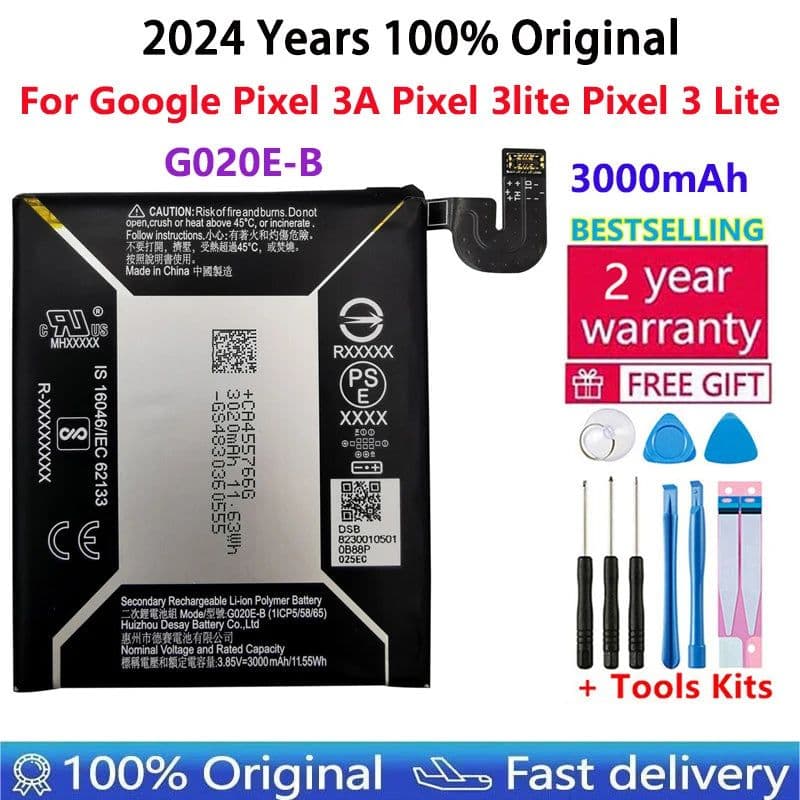 image-100% Original New Battery For HTC GOOGLE 2 2B PIXEL 3 Pixel3 XL 3XL 4XL Pixel4 XL PIXEL 4 4A 5A 5 5G 6 Pro Nexus S1 Batteries