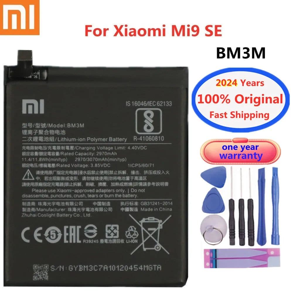 image-2024 Years 100% Original Xiao mi Battery BM4F For Xiaomi Mi 9 Lite Mi9 Lite / Mi A3 CC9 CC9e / Mi 9 SE Mi9 SE Phone Battery