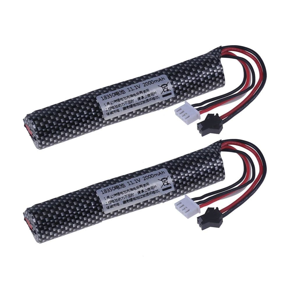 image-3S 11.1V 2000mAh Li-ion Battery SM Plug for Electric Water Gel Ball Blaster Toys Pistol / Eco-friendly Beads Bullets toy Air Gun