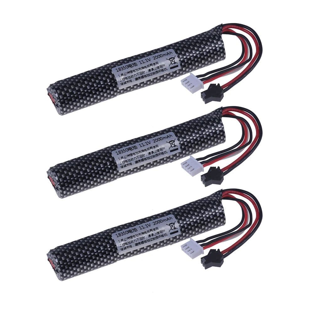 image-3S 11.1V 2000mAh Li-ion Battery SM Plug for Electric Water Gel Ball Blaster Toys Pistol / Eco-friendly Beads Bullets toy Air Gun