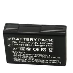 image-2050mah EN-EL14a EL14 CAMERA BATTERY EN-EL14 For Nikon P7000 P7100 P7800 P7700 D3100 D3200 D3300 D3400 D3500 D5600 D5100 D5300