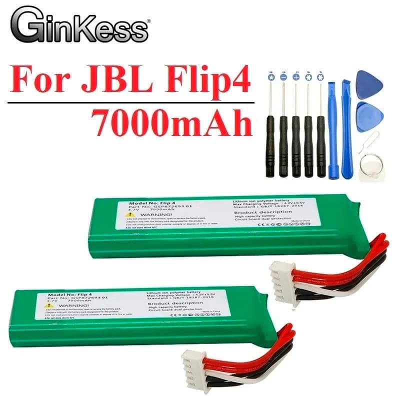 image-3.7v Battery For JBL Flip 4 Flip4 7000mAh Rechargeable Battery GSP872693 01 For JBL Speaker Flip 4 Flip4 Special Edition Bateria