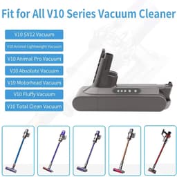 image-V10 Replacement Battery Lithium-ion 25.2V 6000mA For Dyson V10 Cleaner RH-10 SV12 Battery Pack 7-CELL(206340) SV14 7INR21/70