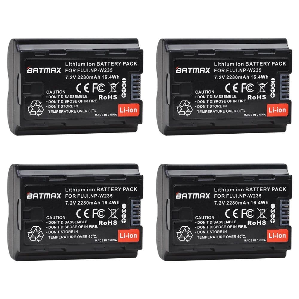 image-2Pcs 2280mAh NP-W235 NP W235 Battery + LCD USB Dual Charger with Type C Port for Fujifilm Fuji X-T4, GFX 100S, X-T5, X-H2 Camera