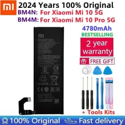 image-Original Replacement Battery BM4M BM4N For Xiaomi Mi 10 Pro 5G Xiaomi 10Pro Mi10 5G Genuine Phone Bateria Batteries +Gift Tools