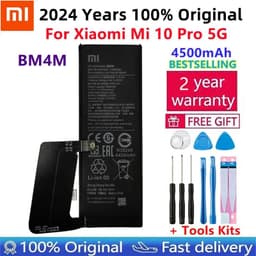 image-Original Replacement Battery BM4M BM4N For Xiaomi Mi 10 Pro 5G Xiaomi 10Pro Mi10 5G Genuine Phone Bateria Batteries +Gift Tools
