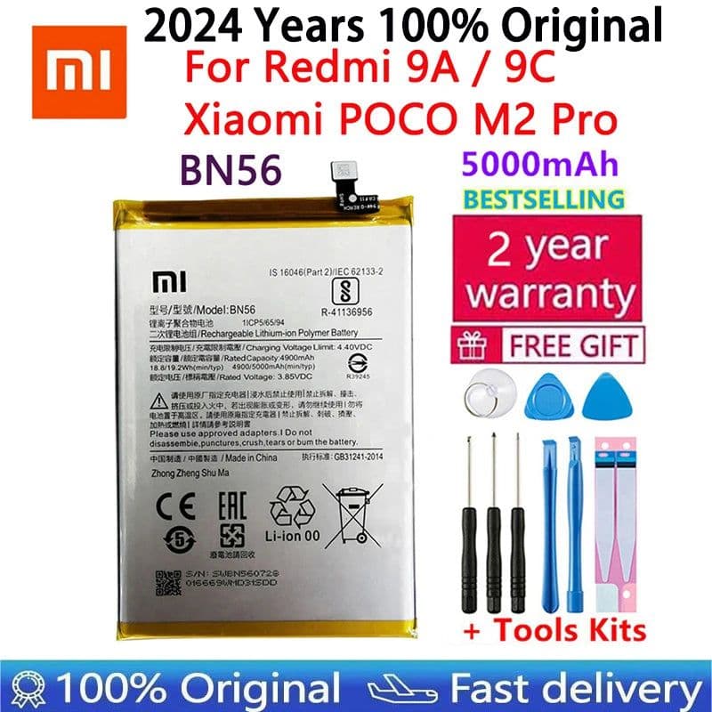 image-Battery For Xiaomi Mi Redmi Note Pocophone Poco F1 F2 K20 F3 X3 K30 K40 5 6 7 7A 8 8T 9 9A 9S 9T 10 10X 10S 10T 11 11T Pro Lite