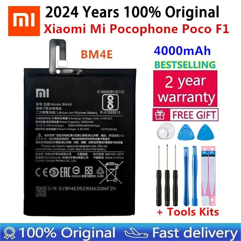 image-Battery For Xiaomi Mi Redmi Note Pocophone Poco F1 F2 K20 F3 X3 K30 K40 5 6 7 7A 8 8T 9 9A 9S 9T 10 10X 10S 10T 11 11T Pro Lite