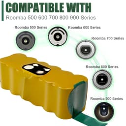 image-14.4V Battery For iRobot Roomba 5000mAh Battery For iRobot Roomba 500 600 700 800 900 series 14.4 V 620 650 770 780 580 Battery