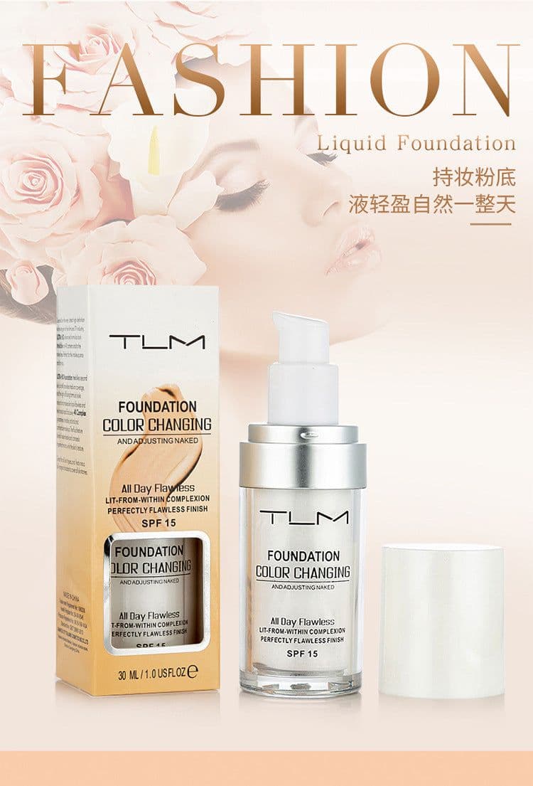 image-30ml Color Changing Liquid Foundation Makeup Change To Your Skin Tone By Just Blending