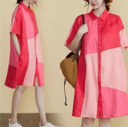 image-Large Fat MM Summer Dress Women Loose Casual