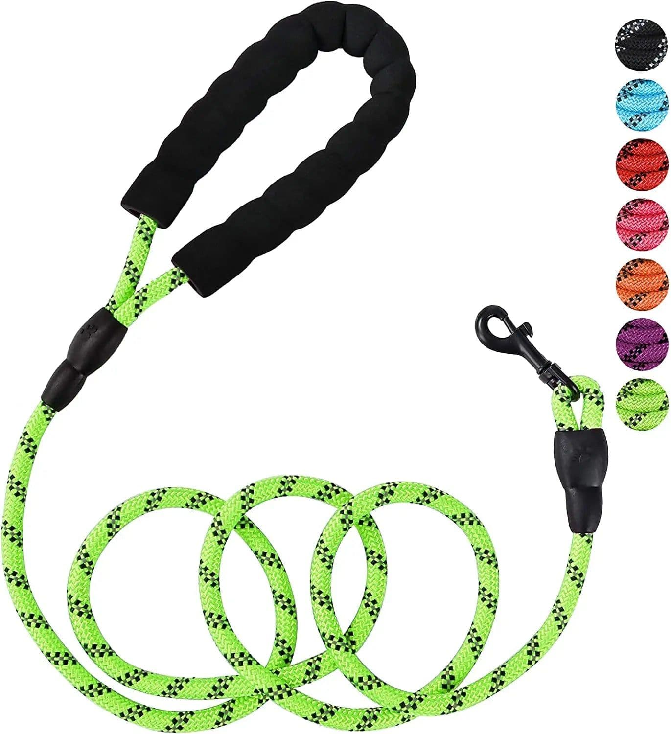 image-Strong Nylon Dog Leash Pet Leashes with Comfortable Padded Handle Reflective for Small Medium Large Dogs Leash Pull Tow Labrador