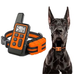image-New 500m Waterproof Dog Training Collar Pet Remote Control Rechargeable Shock sound Vibration Dog Collar Remote Controller