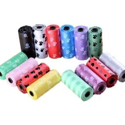 image-Pet Poop Bag Solid Color Printed Pet Garbage Bag Clean Poop Bag Dog Walking Portable Poop Bag For Dogs Litter and Housewife Bags