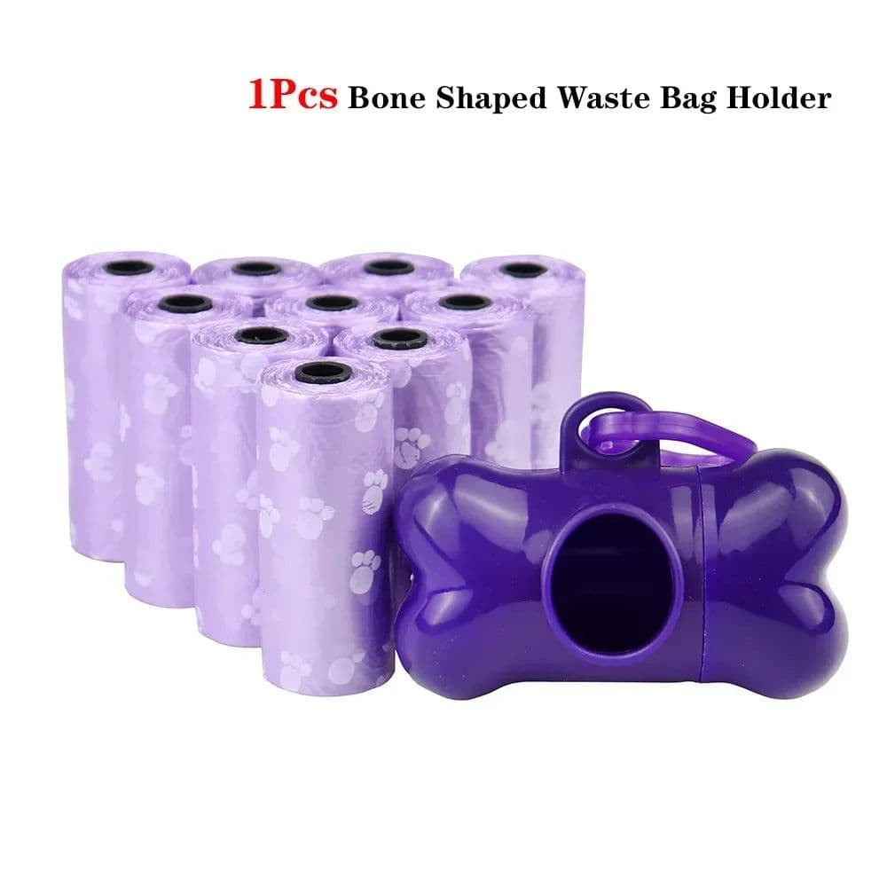 image-Pet Poop Bag Solid Color Printed Pet Garbage Bag Clean Poop Bag Dog Walking Portable Poop Bag For Dogs Litter and Housewife Bags