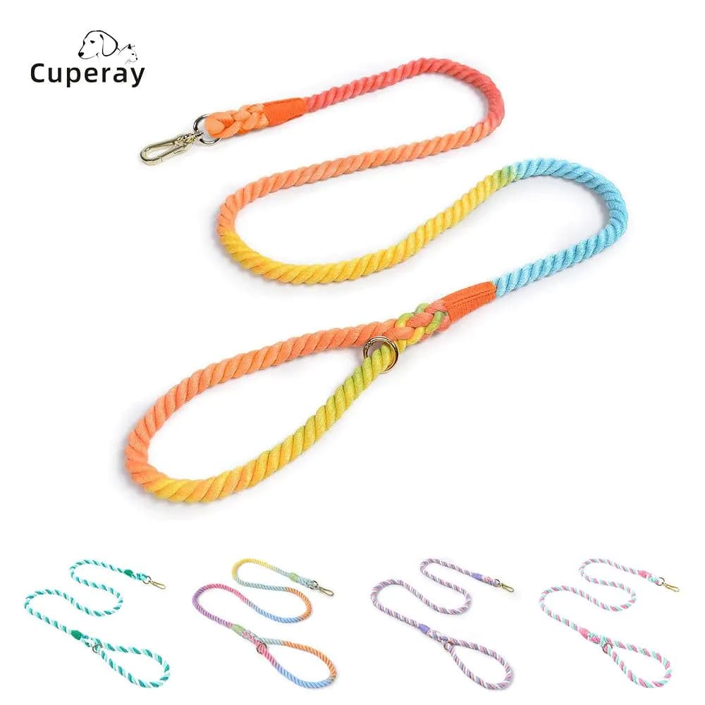 image-Cuperay Hand-Woven Cotton Dog Leash 120cm/150cm
