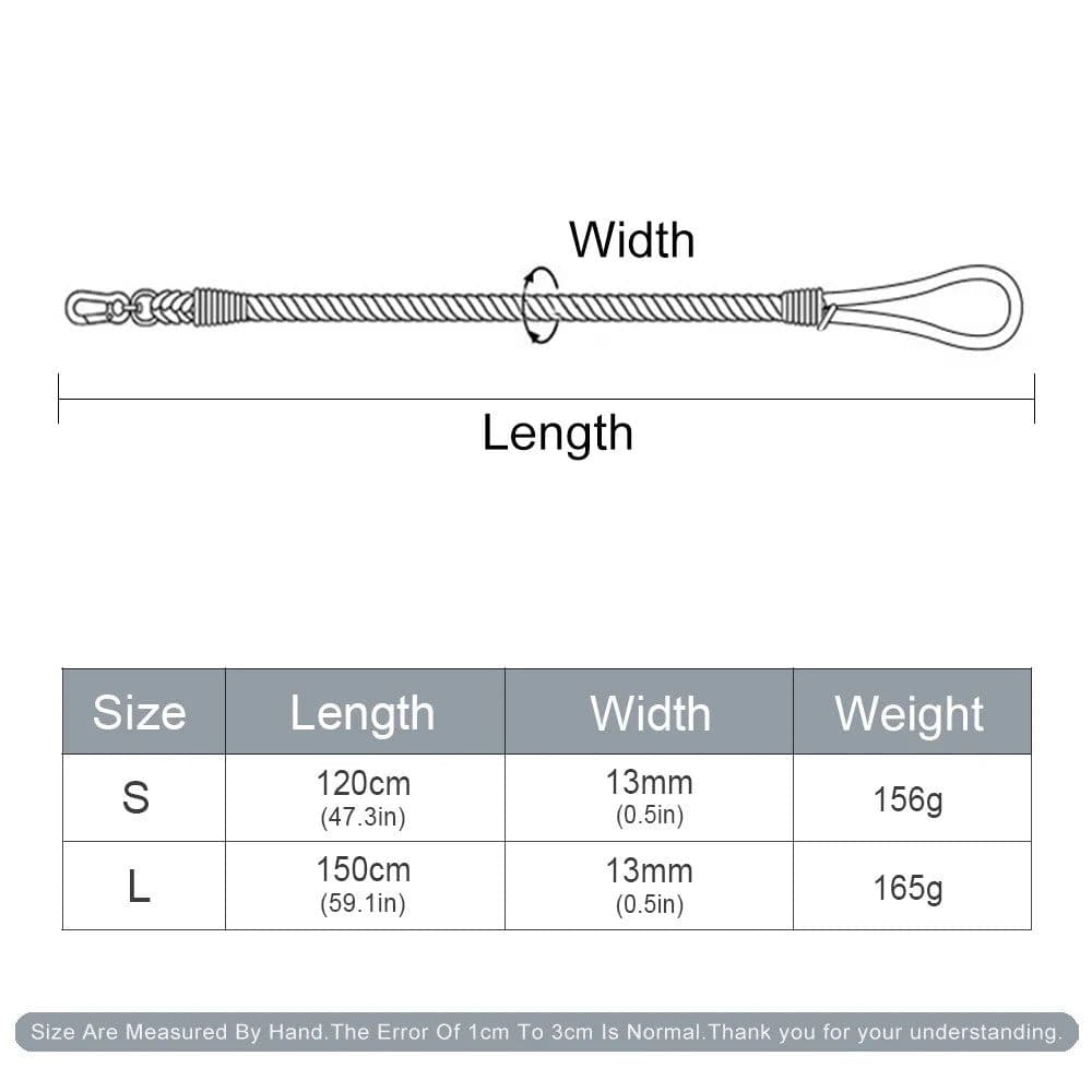 image-Cuperay Hand-Woven Cotton Dog Leash 120cm/150cm